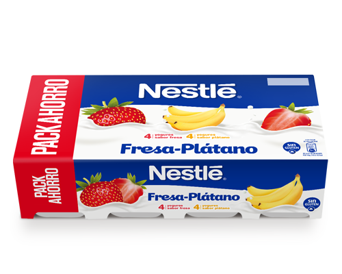 Nestlé Yogur Fresa y Plátano x8